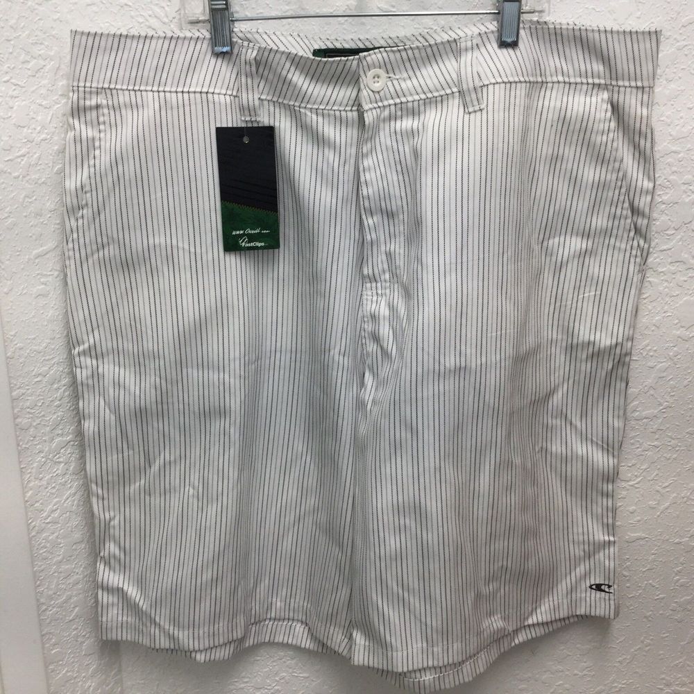 NWT O'Neill Shorts white striped Size 38 gray Outdoor sport casual India Mens